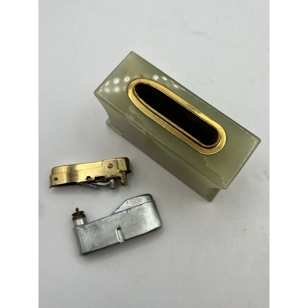 Vintage Rare Bentley‎ Art Deco Onyx Table Lighter Works